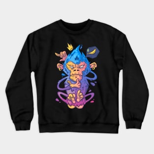 creative monkey illustration Crewneck Sweatshirt